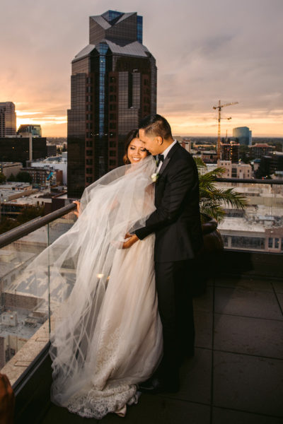 Citizen Hotel sunset wedding photo