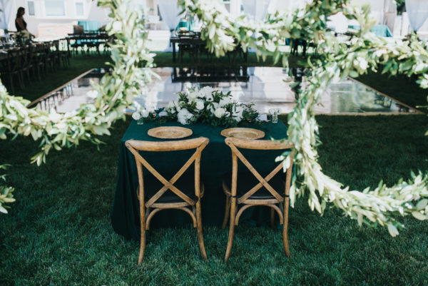 Sweetheart Table Design Sacramento Private Estate Wedding
