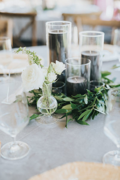 Centerpieces with Black Candles